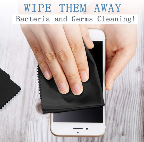 50 Pieces Microfiber Cleaning Cloths for Glasses, 7 x 6 Inch for Electronics and Screens
