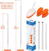 Qaestfy Shower Bathtub Tile Scrubber Cleaning Brush with 51'' Handle, 5 Non-Scratch Scouring Pads.