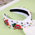 Summer Headband for Women, Beaded Flower Palm Leaf Watermelon Fruit Headband, Rhinestone Jeweled Boho Accessories