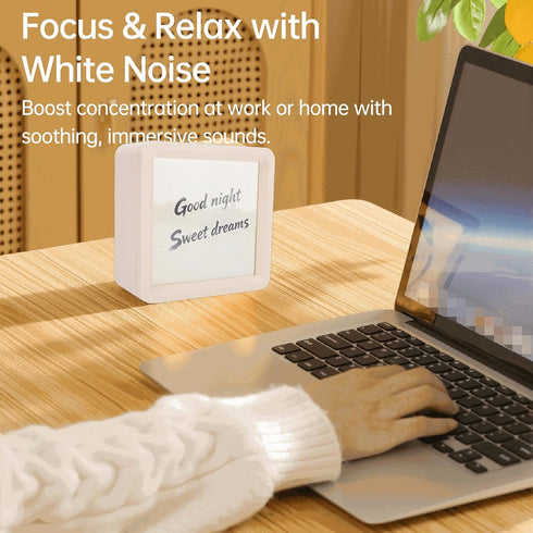 Swokely 8 3-Level White Noise Sound Machine Warm White Night Light Wireless Speaker Rechargeable Sound Machine