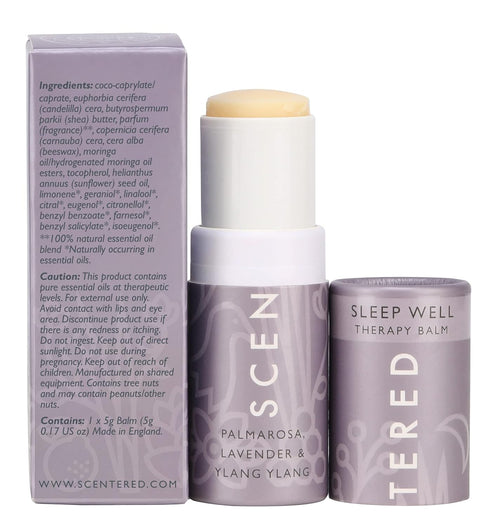 Scentered Sleep Well Balm - Aromatherapy Sleepstick with Lavender & Chamomile, Essential Oil Roll On for Relaxation