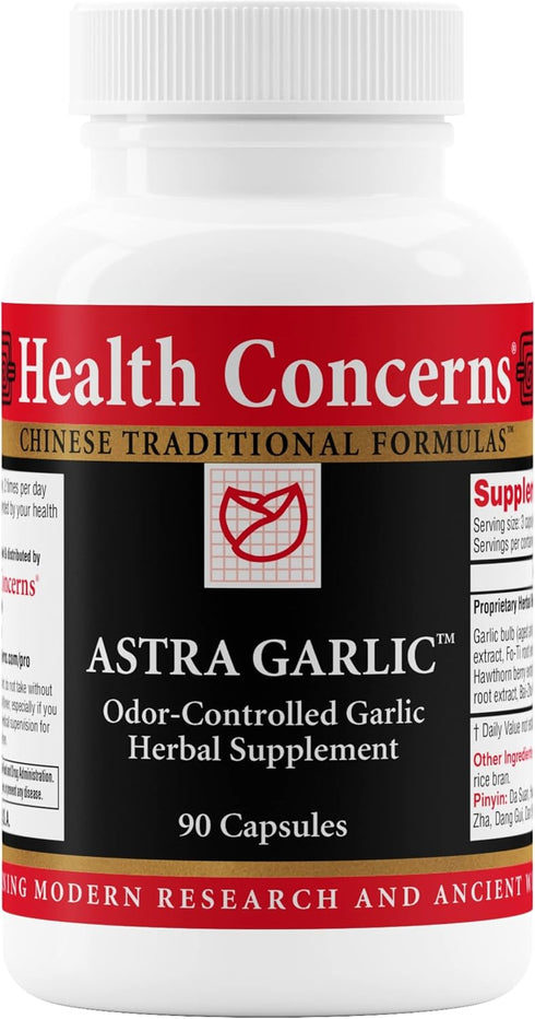 Health Concerns Astra Garlic - Blood Health Support Supplement - 90 Capsules
