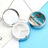 LPSADGF 3 Palm Tree Hawaii Beach Medicine Pill Case, Compartment Round Pill Box, Portable Decorative Medicine Organizer