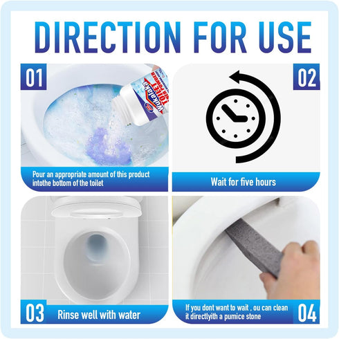 Pumice Stone Toilet Cleaning Bowl Stick - Powerfully Cleans Hard Water Rings, Calcium Buildup, Suitable for Bathroom