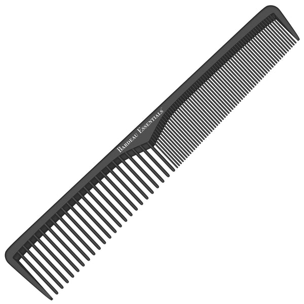 Professional 7 Inch Black Carbon Fiber Anti Static Comb for All Hair Types, Fine and Wide Tooth