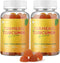 Turmeric Curcumin Gummies - 2 Pack, Sugar Free Turmeric and Ginger Supplement for Immune Support