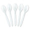 Plasticpro Heavyweight Disposable White Plastic Tea Spoons, Pack of 50 Count