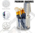 Makeup Brush Holder Organizer - 360° Rotating Clear Storage Cup for Vanity, Desk, Countertop, Spinning Pen Holder
