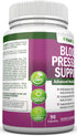 Blood Pressure Support Supplement - 13 Herbs & Vitamins with Hawthorn, Hibiscus, Garlic & Olive Leaf Extract - Non-GMO