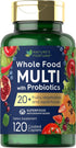 Nature's Fortune Whole Food Multivitamin with Probiotics | 120 Coated Caplets | Made with