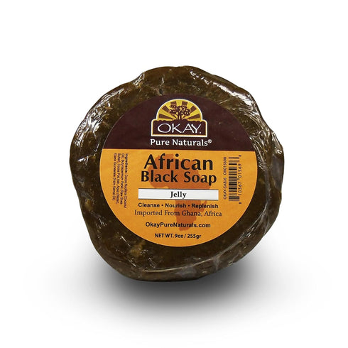 OKAY AFRICAN BLACK JELLY SOAP, 9oz