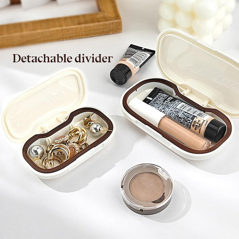 HyJeryty 6-Compartment Pill Organizer - Small Compact Daily & Travel Pill Case Container for Vitamins, Medication