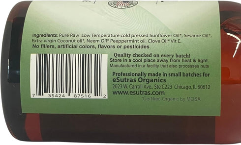 eSutras Pulling Oil Herbal Mouthwash, Coconut Sesame Sunflower Oils, Mint Clove, Whitens Teeth