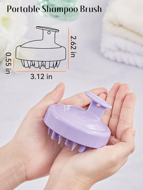 HEETA Updated Hair Shampoo Brush, Scalp Massager with Soft Silicone Bristles, Hair Care Tool for Women Men Kids,