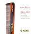 Kent 4T 6 Inch Double Tooth Hair Dressing Comb for Men, Women, and Kids