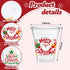 Jhfinely 50 12 oz Pcs Christmas Party Cups, Merry Christmas Clear Plastic Cups, Santa Claus Disposable Drinking Cup