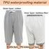 YingXue (Gray/2XL) Urine Incontinence Cropped Pants, Washable Elastic Adjustable Reusable Patient Care Trousers