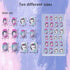 SIUSIO 120 Pcs 5 Pack Children Acrylic Fake Nails Press on Pre-glue Full Cover Glitter Gradient Color Rainbow Kits