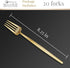 SILVER SPOONS Elegant Disposable Gold Silverware Set, 20 Forks, Gold Flatware Set for Parties, 20 Servings