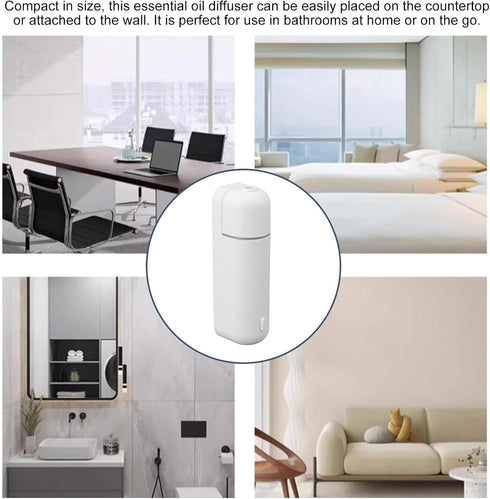 KAIXINM 5ml 6 Aromatherapy Essential Oil Diffuser, Portable Air Freshener Scent Machine with Bottles, Wall - Mountable