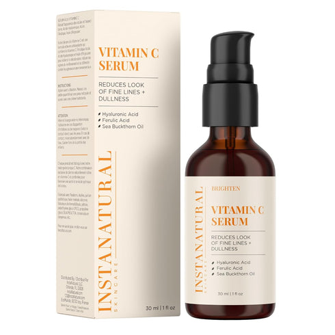 InstaNatural Vitamin C Face Serum - Brightens, Hydrates, Reduces Signs of Aging, 1 FL Oz