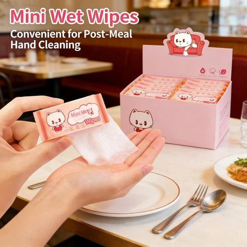 KATPOSIN 24 Packs 8 192 (24, Disposable Wet Wipes, Skin-Friendly Hypoallergenic Unscented Travel Cleaning Wipes