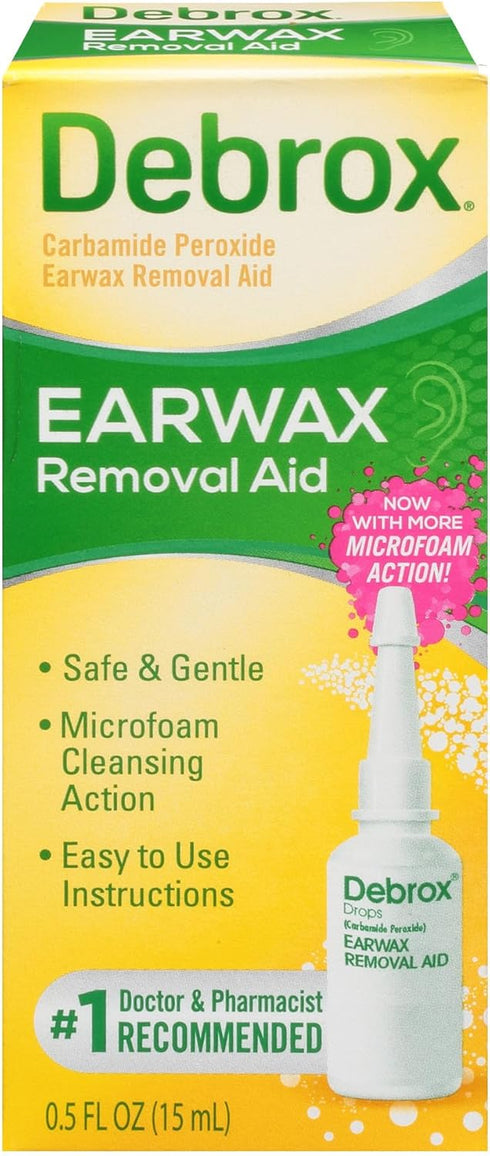 Debrox Ear Wax Removal Drops, Gentle Microfoam Remover, 0.5 Fl Oz