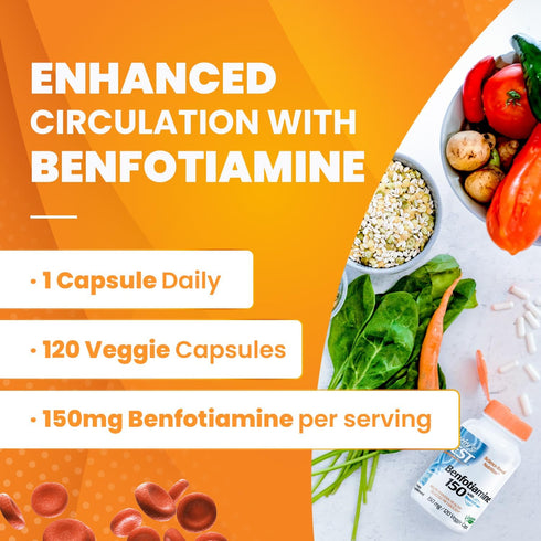 Doctors BEST Benfotiamine 150, 120 Veggie Caps, Supports Glycemic Balance, Non-GMO, Vegan