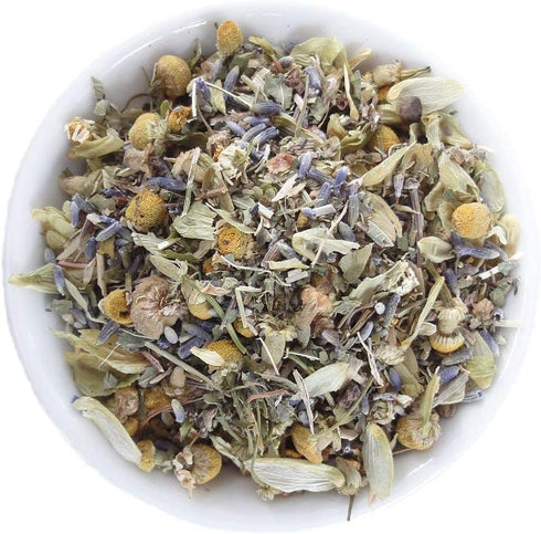 BE SLEEPY Bedtime Tea with Valerian, Chamomile, Lavender, and Kava, 40g - Caffeine Free Herbal Tea
