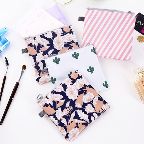 Sanitary Napkin Storage Bag, 9 Pack Portable Menstrual Cup Pouch for Teen Girls Women