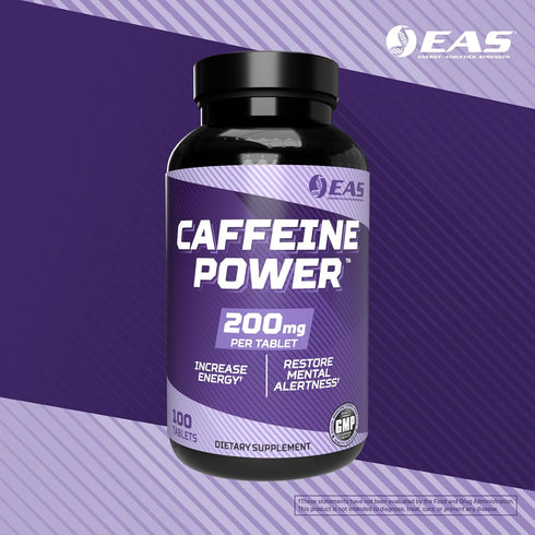 Caffeine Power 200mg: Caffeine Pills Supplement to Increase Energy & Restore Mental Alertness, 100 Tablets