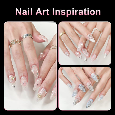 MEKK Medium Almond Nail Tips, 240PCS Full Cover Half Matte Soft Gel Nail Tips for Home DIY & Salon Use