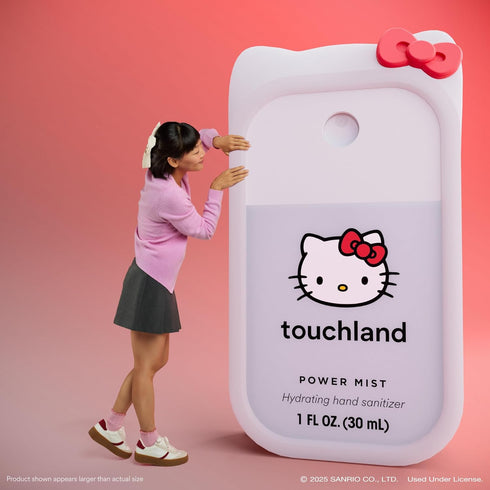 Set, Touchland x Hello Kitty Hand Sanitizer and Case Scented & Stylish Bundle, Travel Size, Dye Free Hydrating Hand