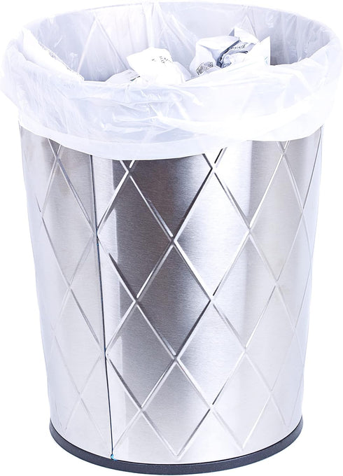 Aluf Plastics White Trash Bags, 8 Gallon, 0.7 Mil, 20" x 22", Pack of 250, for Home, Kitchen, Bathroom, Office