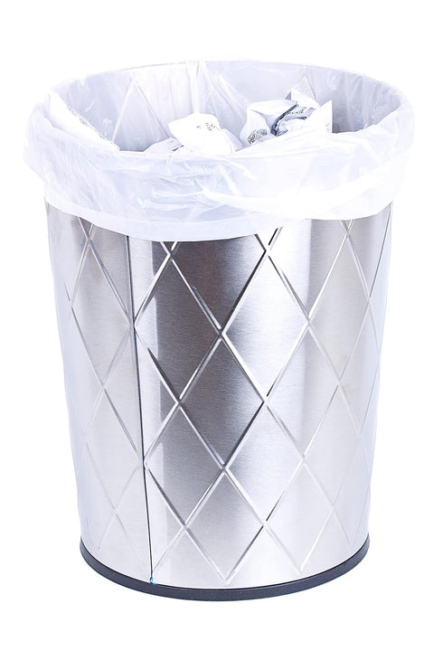 Aluf Plastics 8 Gallon White Trash Bags, 0.7 Mil, 20" x 22", Pack of 125 for Home, Kitchen, Bathroom, Office