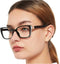 OCCI CHIARI Women Vintage Reader Glasses - 0.100.150.200.250.300.350.400.500.600 (Black, 1.5)