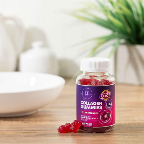 Collagen Peptides Gummies for Women & Men, Extra Strength Hydrolyzed Collagen Supplement for Hair, Skin & Nails