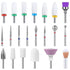 MelodySusie 21pcs Nail Drill Bit Set, Professional Ceramic Diamond Carbide Acrylic Gel Nail Art Tool Kit for Manicure