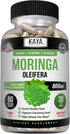 Kaya Naturals Moringa Leaf Extract - Pure Miracle Tree Moringa - Complete Greens Superfood Supplement - 60 Veggie Count