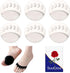 Ball of Foot Cushions for Women (3 Pairs White) - Honeycomb Metatarsal Pads, Soft Gel Reusable Cushions for Pain Relief