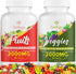 2000 MG Fruits and Vegetables Supplements - 120 Tablets, Natural Balance Over 35+ Whole Food Superfoods