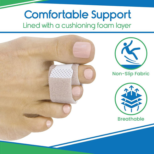 VIVEsole Hammer Toe Straightener (4 Pack) - Compression Cushion for Women, Men, Seniors, Reusable Soft Splint