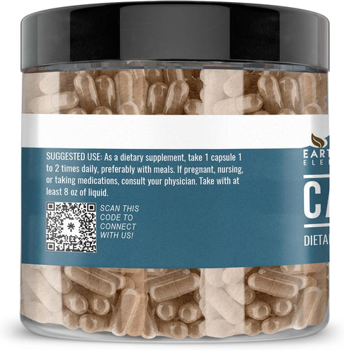 Earthborn Elements Cacao (Cocoa) 200 Capsules, Pure & Undiluted with No Additives