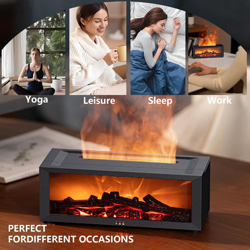 Liexopr fire Place Aroma Diffuser,Essential Oil Diffuser Flame Fireplace Aroma Diffuser, fire Place Diffuser Fireplace