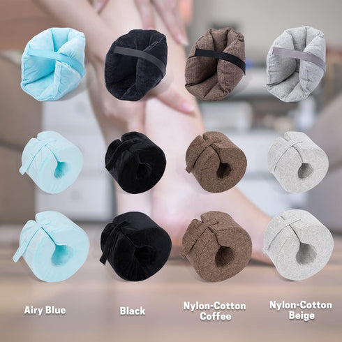 SWISSELITE Foot Elevation Pillow Ankle Heel Protector Wedge Foot Support Cushion Anti-Bedsore Zipper Removable Cover
