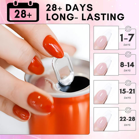 Makartt Solid Nail Glue Gel: Nail Glue for Press on Nails (2pcs), Strong Fake Nail Bonding Gel