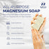 Dead Sea Magnesium Soap Bar Deep Cleansing, Moisturizing Body Soap for Dry Itchy and All Skin Types Shower Soap Soothes Muscles and Joints All-Natural Exfoliating Face and Body Wash Made in USA