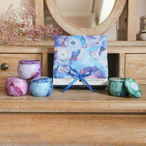 Ymiko Scented Candles Gift Set, 4 Aromatherapy Candles with Soy Wax and