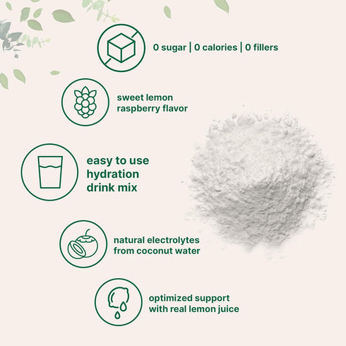Micro Ingredients Hydration Electrolyte Powder: 1lb (69 Servings), Keto, High Potassium, Lemon Raspberry Flavor