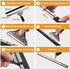 Squeegee Replacement Silicon Rubber Blade - For Shower Doors, Window, Glass Cleaning, 41 Inch (Black)